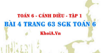 Bài 4 trang 63 SGK Toán 6 tập 1 Cánh Diều